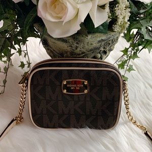Michael Kors Jet Set Mini Monogram Crossbody Bag